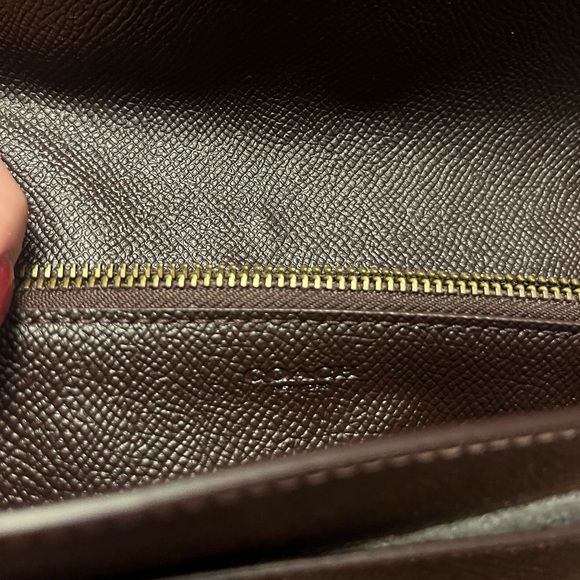 NWT Coach Metallic Crossbody Clutch Blush Pink Hues - Picture 4 of 4